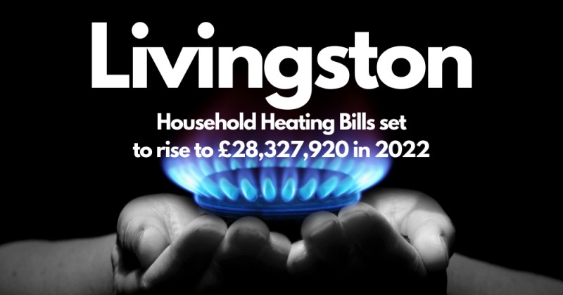 Livingston Household Heating Bills Set to Rise to £35,327,808 in 2022
